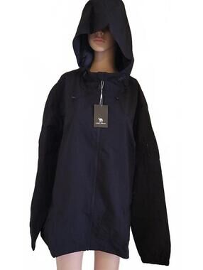 CamelCrown Women's Waterproof Rain Jacket Black Plus Size 3XL